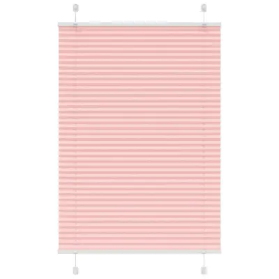 vidaXL Plisirana zavesa roza 85x100 cm širina blaga 84,4 cm poliester