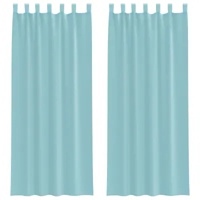 vidaXL Voile zavese z zankami 2 kosa turkizne 140x260 cm