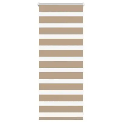 vidaXL Zebra zavesa peščeno rjava 60x100 cm širina blaga 55,9 cm poliester
