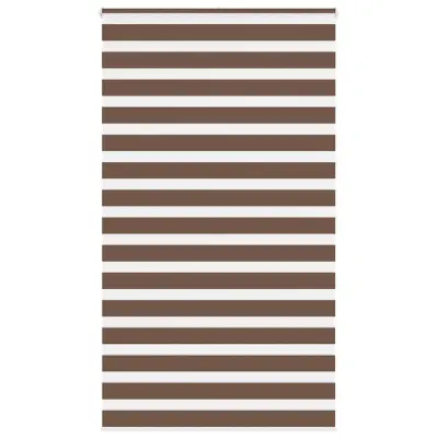vidaXL Zebra zavesa rjava 125x200 cm širina blaga 120,9 cm poliester