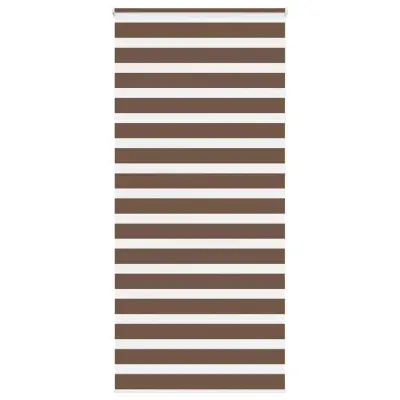 vidaXL Zebra zavesa rjava 115x230 cm širina blaga 110,9 cm poliester