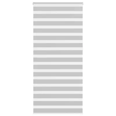 vidaXL Zebra senčilo svetlo sivo 115x230 cm širina blaga 110,9 cm poliester