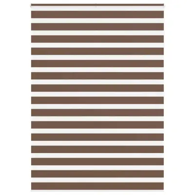 vidaXL Zebra zavesa rjava 160x200 cm širina blaga 155,9 cm poliester
