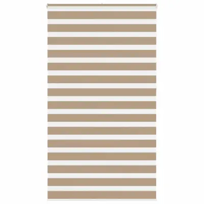 vidaXL Zebra zavesa peščeno rjava 135x230 cm Širina blaga 130,9 cm Poliester