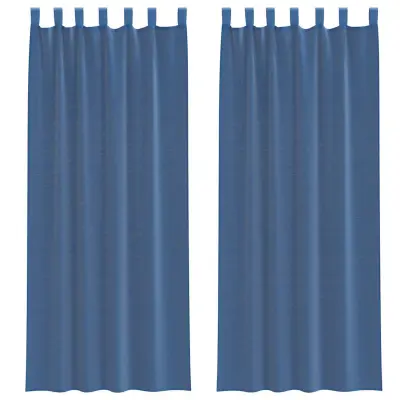 vidaXL Voile zavese z zankami 2 kosa kraljevsko modre 140x260 cm
