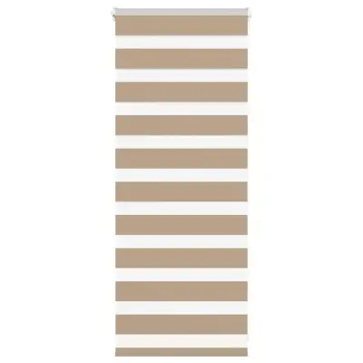 vidaXL Zebra zavesa peščeno rjava 55x100 cm širina blaga 50,9 cm poliester
