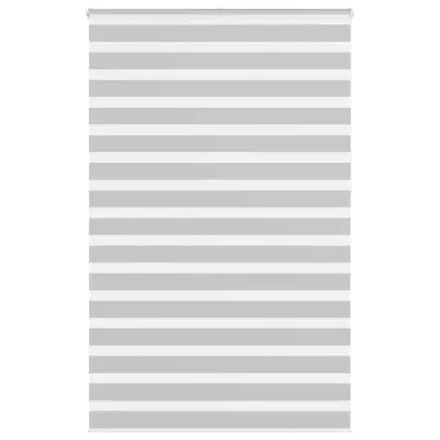 vidaXL Zebra senčilo svetlo sivo 145x230 cm širina blaga 140,9 cm poliester
