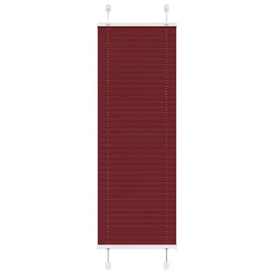vidaXL Plisirana žaluzija bordo rdeča 45x150 cm širina blaga 44,4 cm poliester