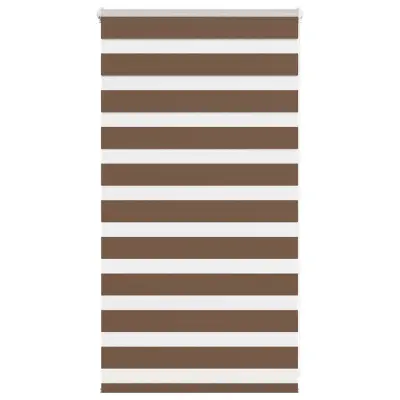vidaXL Zebra zavesa rjava 85x100 cm širina blaga 80,9 cm poliester