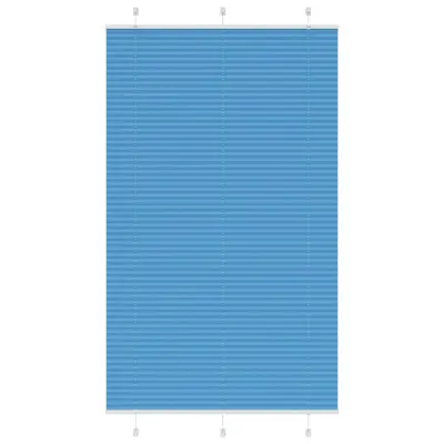vidaXL Plisirana senčila modra 115x200 cm, širina blaga 114,4 cm, poliester
