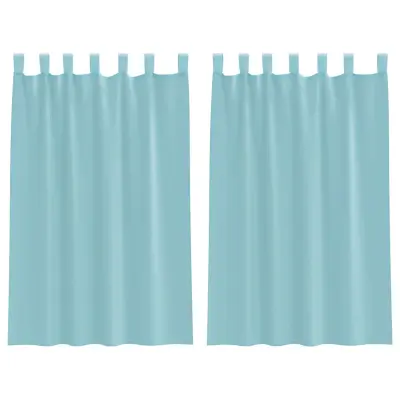 vidaXL Voile zavese z zankami 2 kosa turkizne 140x175 cm