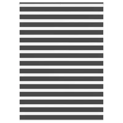 vidaXL Zebra senčilo črne barve 155x230 cm, širina blaga 150,9 cm, poliester