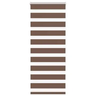 vidaXL Zebra zavesa rjava 55x150 cm širina blaga 50,9 cm poliester