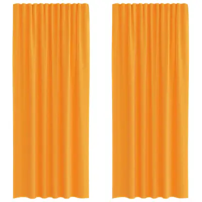 vidaXL Voile zavese z žepi za palice 2 kosa oranžne