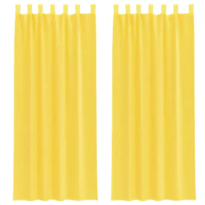 vidaXL Voile zavese z zankami 2 kosa rumene 140x260 cm