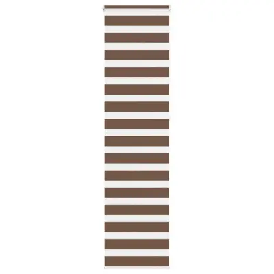 vidaXL Zebra zavesa rjava 55x230 cm širina blaga 50,9 cm poliester