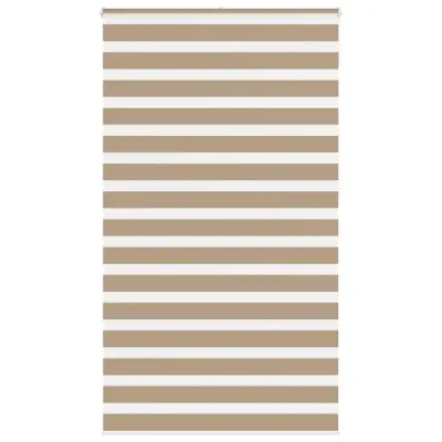 vidaXL Zebra zavesa peščeno rjava 125x230 cm širina blaga 120,9 cm poliester