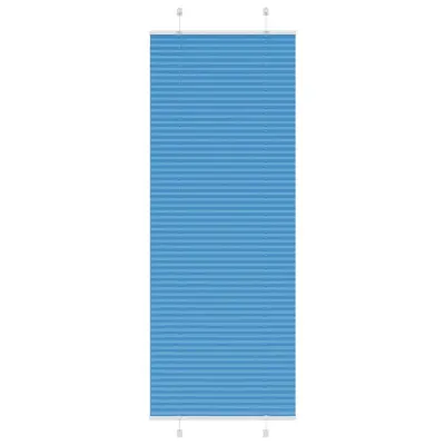vidaXL Plisirana žaluzija modra 75x200 cm, širina blaga 74,4 cm, poliester