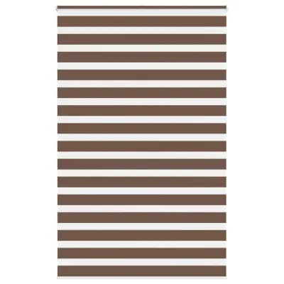 vidaXL Zebra zavesa rjava 140x230 cm širina blaga 135,9 cm poliester