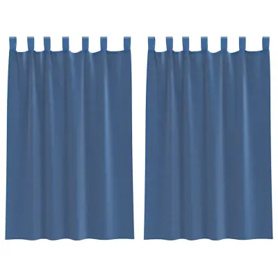 vidaXL Voile zavese z zankami 2 kosa kraljevsko modre 140x175 cm