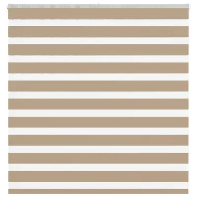 vidaXL Zebra zavesa peščeno rjava 150x100 cm širina blaga 145,9 cm poliester
