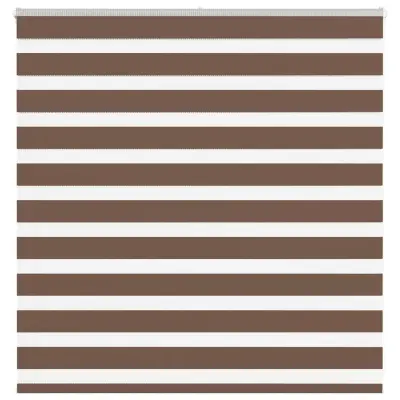 vidaXL Zebra zavesa rjava 140x100 cm širina blaga 135,9 cm poliester