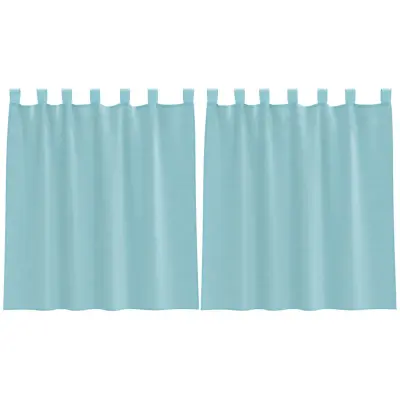 vidaXL Voile zavese z zankami 2 kosa turkizne 140x140 cm