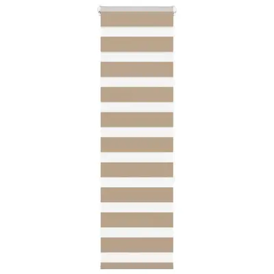 vidaXL Zebra zavesa peščeno rjava 45x150 cm širina blaga 40,9 cm poliester