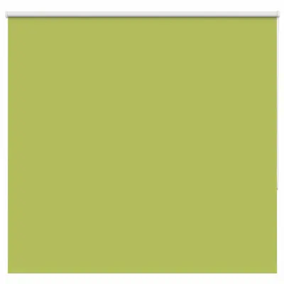 vidaXL Rolo zatemnitvena zavesa z listi zelene barve 145x130 cm, širina blaga 141,6 cm, poliester