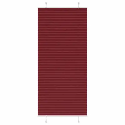 vidaXL Plisirana žaluzija bordo rdeča 85x200 cm širina blaga 84,4 cm poliester
