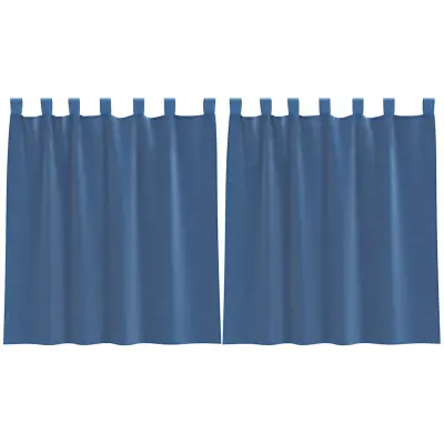 vidaXL Voile zavese z zankami 2 kosa kraljevsko modre 140x140 cm