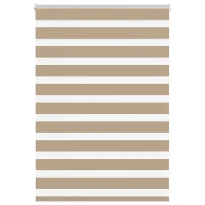 vidaXL Zebra zavesa peščeno rjava 110x100 cm širina blaga 105,9 cm poliester