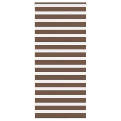 vidaXL Zebra zavesa rjava 105x230 cm širina blaga 100,9 cm poliester