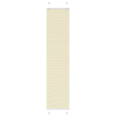 vidaXL Plisirana zavesa kremne barve 50x200 cm, širina blaga 49,4 cm, poliester