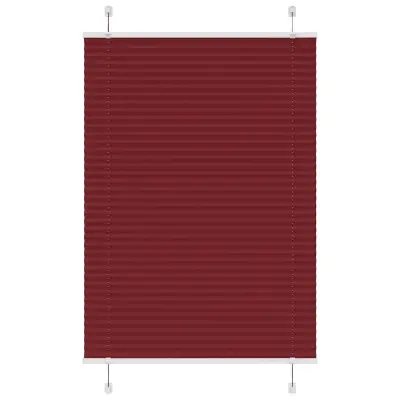 vidaXL Plisirana žaluzija bordo rdeča 95x100 cm širina blaga 94,4 cm poliester