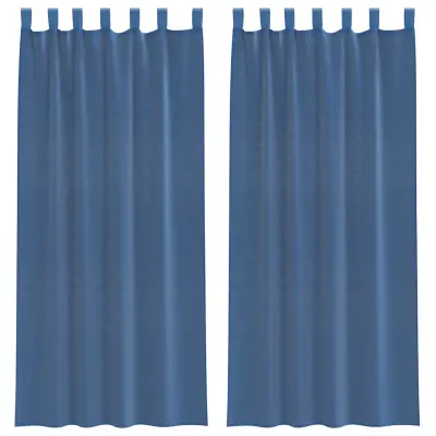 vidaXL Voile zavese z zankami 2 kosa kraljevsko modre 140x225 cm