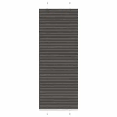 vidaXL Plisirana senčila črna 75x200 cm, širina blaga 74,4 cm, poliester