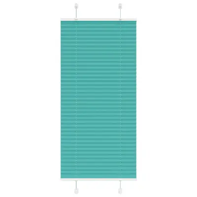 vidaXL Plisirana žaluzija petrolejno zelena 60x100 cm, širina blaga 59,4 cm, poliester