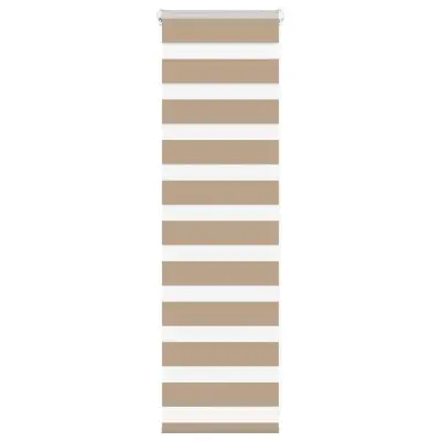 vidaXL Zebra zavesa peščeno rjava 40x100 cm širina blaga 35,9 cm poliester
