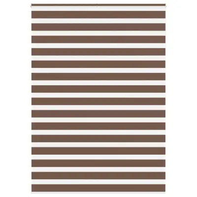vidaXL Zebra zavesa rjava 155x200 cm širina blaga 150,9 cm poliester
