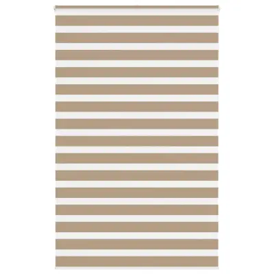 vidaXL Zebra senčilo peščeno rjave barve 145x230 cm, širina blaga 140,9 cm, poliester