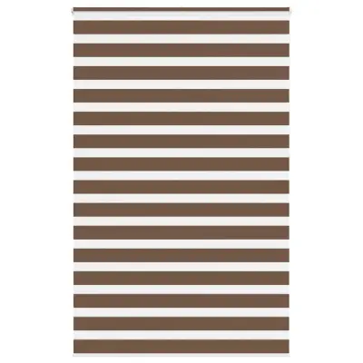 vidaXL Zebra zavesa rjava 150x230 cm širina blaga 145,9 cm poliester