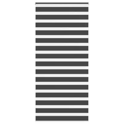 vidaXL Zebra senčilo črne barve 115x230 cm, širina blaga 110,9 cm, poliester