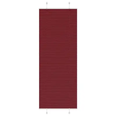 vidaXL Plisirana žaluzija bordo rdeča 80x200 cm širina blaga 79,4 cm poliester