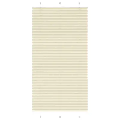 vidaXL Plisirana zavesa kremne barve 105x200 cm, širina blaga 104,4 cm, poliester