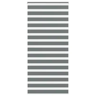 vidaXL Zebra senčilo temno sivo 115x230 cm širina blaga 110,9 cm poliester