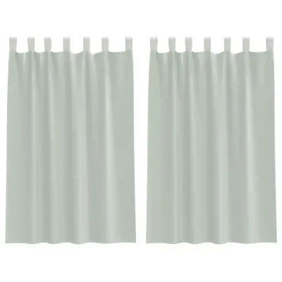 vidaXL Voile zavese z zankami 2 kosa svetlo sive 140x175 cm