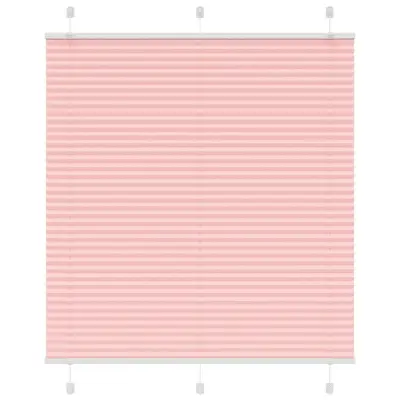 vidaXL Plisirana zavesa roza 120x100 cm, širina blaga 119,4 cm, poliester