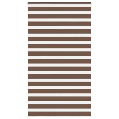 vidaXL Zebra zavesa rjava 130x200 cm širina blaga 125,9 cm poliester