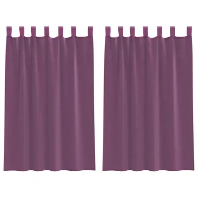 vidaXL Voile zavese z zankami 2 kosa vijolične 140x175 cm